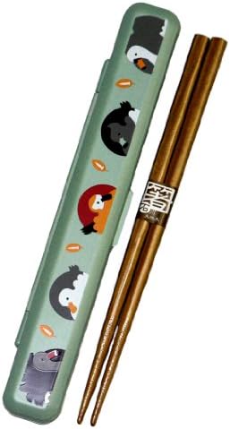 HAKOYA KOTORITACHI 18.0 chopstick case set waterfowl Green 33007 (japan import)