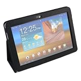 Etui housse luxe DURAGADGET aspect cuir noir avec support de maintien arri�re modulable pour tablette Samsung Galaxy Tab P7500 et P7510, 10,1 pouces - Garantie 5 anspar Duragadget