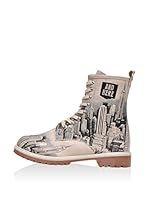 Dogo Botas de cordones New York Skyline (Beige)