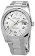 Rolex Date Silver Roman Dial Roman Numeral Markers Mens Watch 115200SRO