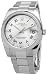Rolex Date Silver Roman Dial Roman Numeral Markers Mens Watch 115200SRO