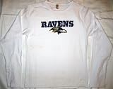 Baltimore Ravens White Women's Long Sleeve T-shirt (Small)