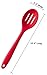 StarPack Basics Silicone Slotted Serving Spoon, High Heat Resistant to 480°F, Hygienic One Piece Design Kitchen Utensil for Draining & Serving (Cherry Red)