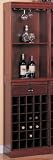 Coaster Lambert Traditional Wine Wall Bar Unit in Cherry