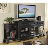 Riverside Furniture Cape May TV Stand With End Units In Bayberry Black