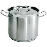 Update International SPS-60 Stainless Steel Induction Ready Stock Pot with Cover, 60-Quart