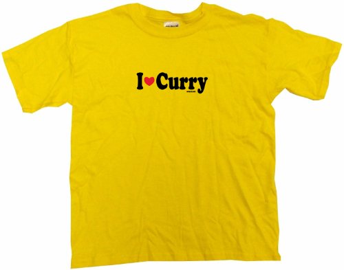 I Heart Love Curry Men's Tee Shirt Medium-Yellow