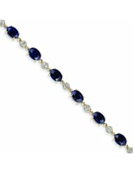 Genuine 14K Yellow Gold Diamond And Sapphire Bracelet 6 Grams Of Gold 100% Satisfaction Guaranteed.