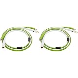 Oyaide: Class B RCA Cables, DUO 1.0m - Green (Matching Pair)