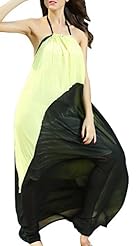 Polyester Backless Pleated Halter Floor Length  Dress