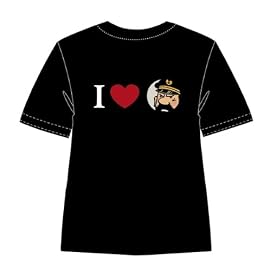 I LOVE CAPTAIN HADDOCK T-SHIRT IN BLACK FROM THE ADVENTURES OF TINTIN