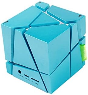 Portable Bluetooth Speaker Mini Cube Enhanced Subwoofer Built in Microphone Multi-Function Clear High Quality Sound High Definition Audio Compatible iPhone iPad Android Tablet Laptop Desktop Blue