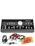 Mackie Big Knob Desktop Studio Monitor System Bundle with Two 20-Foot XLR Cables, Two 20-Foot Instrument Cables, Headphones, and Polishing Cloth