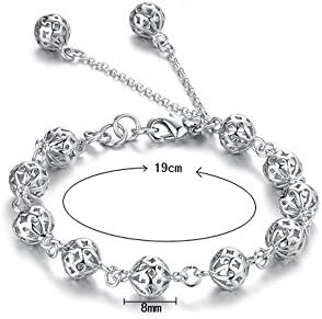 Hotshopping Fashion Jewelry 925 Sterling Silver Plated Hollow Bangle Bracelet