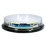 Optical Quantum 2X 25GB BD-RE Rewritable Single Layer Blu-ray Blank Disc Logo Top, 10 pack