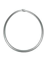 14K White Gold Omega Dome 8mm Necklace 20 Inch