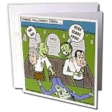 Rich Diesslins Funny General Cartoons - Halloween - Zombie Practical Jokes - Clinton and Nixon Masks - Greeting Cards-12 Greeting Cards with envelopes