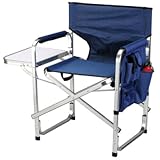 Ming's Mark SL1204-BLUE Blue Full Back Folding Director's Chair