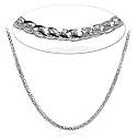 14K White Gold Anchor Chain Necklace 18"