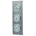 Sunartis 3-4013 THB197 Wetterstation aus Edelstahl mit Barometer, Hygrometer und Thermometer