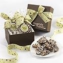 Brownie Points 1 lb. Box of Our Signature Gourmet Popcorn and Salty Pretzels Enrobed in Our Creamiest Chocolate in Our Buckeye Bark