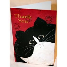 Warren Kimble Jellicle Cat Thank You Blank Note Cards Set 12 with Envelopes