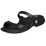 crocs Women's Cleo Slide,Black/Black,9 M