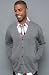 RVCA The Worldcom Cardigan in Athletic Heather,Sweaters for Men