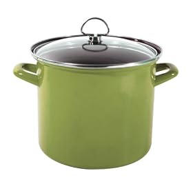 Chantal Enamel-On-Steel 5.8 Quart Soup Pot, Garden Green