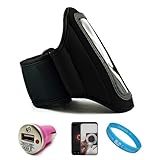 Black Durable Moisture Resistant Neoprene Protective Exercise Workout Armba ....