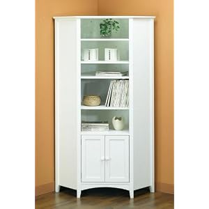 Hawthorne Corner Bookcase W/cabinet, CORNER, WHITE by Home Decorators Collection