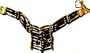 Brown Bead Bone Choker Mini Breast Plate with Buffalo Bone Hairpipes