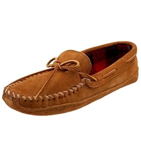 Minnetonka Mens Double Bottom Fleece Pile Lined Slipper by Minnetonka