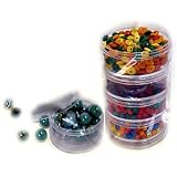 8 Bead Containers Storage Jars Beading Organizer by Jed Mart