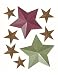Wallies Painted Tin Look Barn Stars Peel & Stick Decals