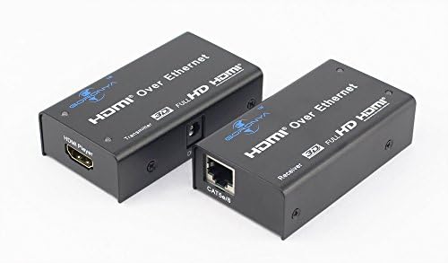 Goronya 60m HDMI Ethernet Extender Over Single, 3D and 1080P Supported Compatible HDCP Full HD Transmission--Ethernet Cable up to 200Ft