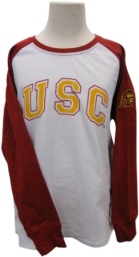 Garb NCAA USC Trojans Boy's Cody Long-Sleeve Raglan (Small, Cardinal)