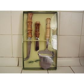 Bamboo Cheese Serving Set by Boston Warehouse