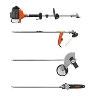 Tanaka TBC-255SFK Commercial Grade Gas-Powered Powerhead Grass Trimmer/Stick Edger/Pole Saw 3-in-1 Combo Kit (CARB Compliant)