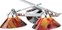 Elk Lighting 1471/2JAS Refraction - Two Light Wall Bracket, Polished Chrome Finish with Jasper Glass