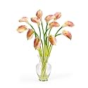 New Nearly Natural Calla Lily Liquid Illusion Silk Arrangement Perfect Brilliant Realistic Look Pink