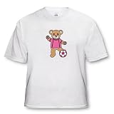 Janna Salak Designs Teddy Bears - Cute Soccer Player Teddy Bear Girl - T-Shirts