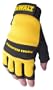 DEWALT Fingerless Synthetic Leather Palm Work Glove With Spandex Back Velcro Wrist