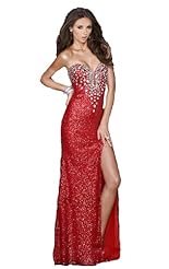 Strapless 2014 Beaded Evening Dress 