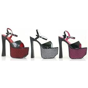 Women's 656-Iris 6.5 Heel Sandal With Fishnet