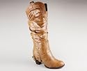 Leatherette Slouchy Buckle Cowgirl Boot