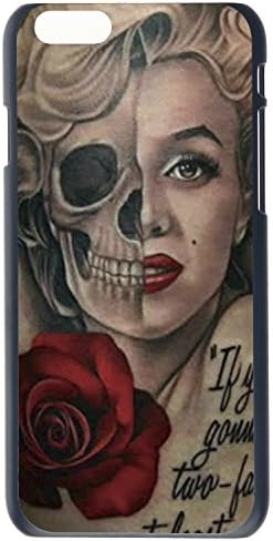 Fashion Custom Skull Floral Marilyn Monroe Design Plastic Hard Case Cover Back Skin Protector For Apple iPhone 6G Plus 5.5 by Alexism Size111 (Devil Girl)