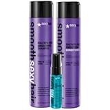 Sexy Hair Smooth Sulfate Free Shampoo And Conditioner 10.1 Oz with Free Soy Renewal Travel Size