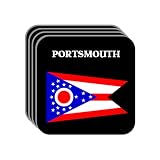 US State Flag - PORTSMOUTH, Ohio (OH) Set of 4 Mini-Mousepad Coasters