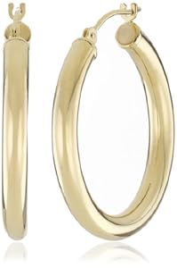Duragold 14k Yellow Gold Hoop Earrings, (1